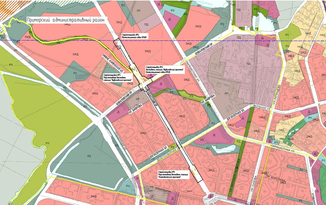 Изображение проекта Строительство участка Фрунзенско-Приморской линии метрополитена от станции "Комендантский проспект" до станции "Шуваловский проспект" №2