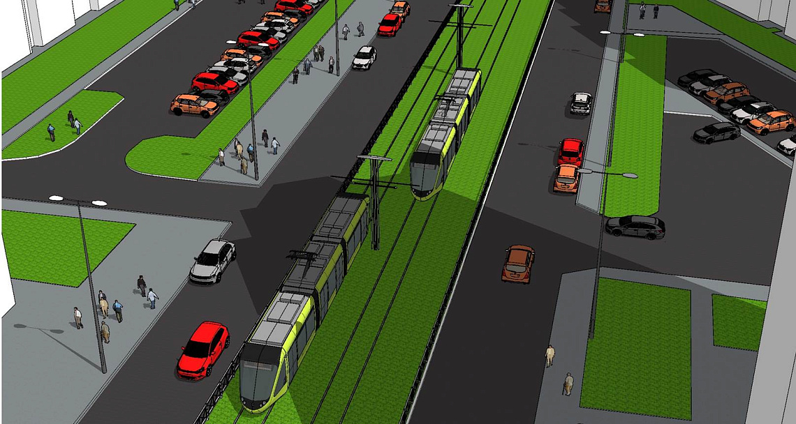 Изображение проекта Создание трамвайной линии от ст. м. «Улица Дыбенко» в г. Кудрово Ленинградской области №3